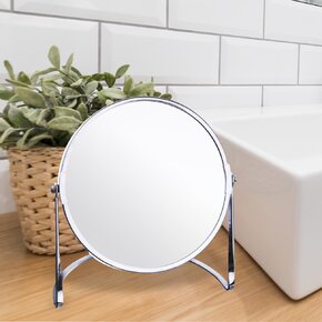 Kozmetické zrkadlo so stojanom pr. 17 cm 