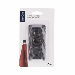 Háčik-držiak samolepiaci BLACK 2 ks