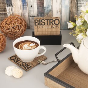 Podtácka Bistro se stojanom 4 ks