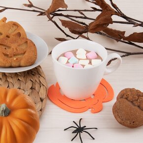 Podtácka Halloween tekvica 4 ks