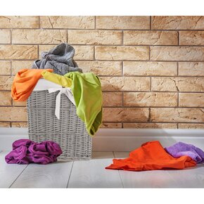 Bielizňový kôš s vekom šedý