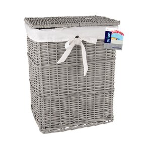 Bielizňový kôš s vekom šedý