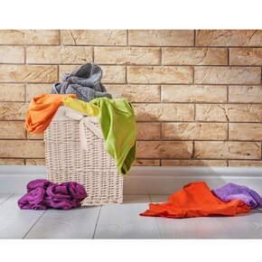 Bielizňový kôš s vekom béžový