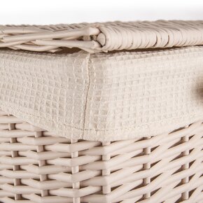 Bielizňový kôš s vekom béžový