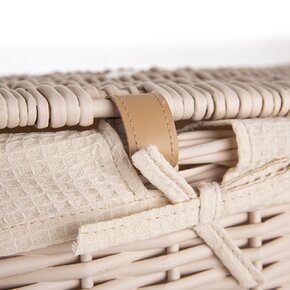 Bielizňový kôš s vekom béžový