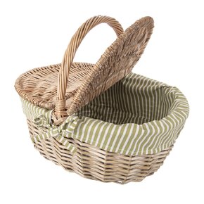 Piknikový kôš s vekom a textilnou vsadkou