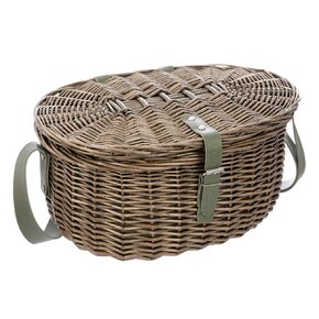 Piknikový kôš s vekom a textilnou vsadkou VERDE