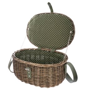 Piknikový kôš s vekom a textilnou vsadkou VERDE