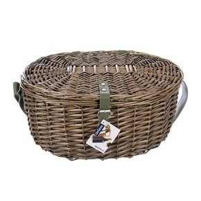 Piknikový kôš s vekom a textilnou vsadkou VERDE