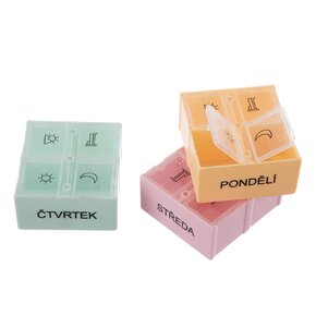 Organizér na lieky týždenný 4 sekcie