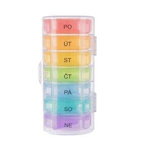 Organizér na lieky týždenný 2 sekcie s obalom