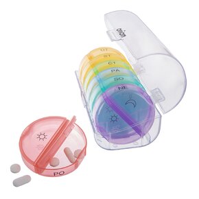 Organizér na lieky týždenný 2 sekcie s obalom