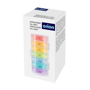 Organizér na lieky týždenný 2 sekcie s obalom