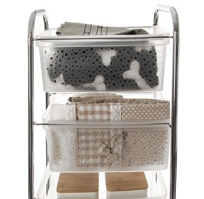 Regál s kolieskami 4 poschodia