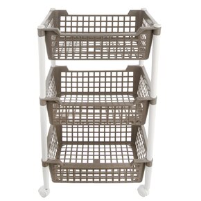 Regál s kolieskami 3 poschodia