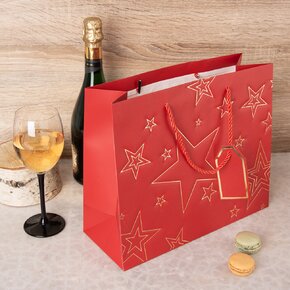 Darčeková taška hviezda 31x12x26 cm