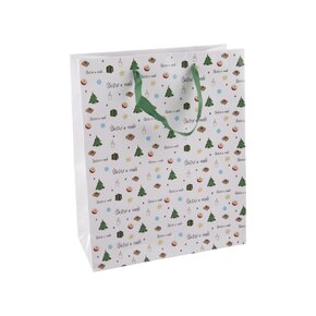 Darčeková taška Šťastné a veselé 26x12x32 cm