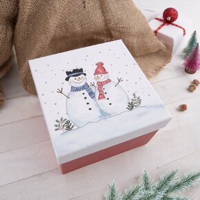 Darčeková krabica SNEHULIAK 15,5x15,5x10 cm
