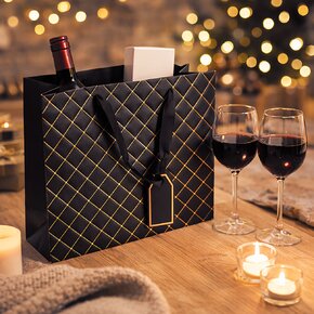 Darčeková taška quilt 32x12x26 cm