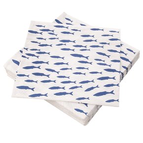 Servírovací obrúsky Modré rybičky SEA