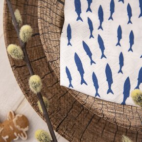 Servírovací obrúsky Modré rybičky SEA