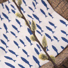 Servírovací obrúsky Modré rybičky SEA