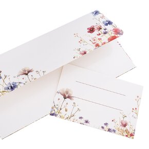 Papierová obálka kvety s vloženou kartičkou
