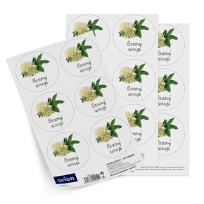 Samolepky na fľaše Bezový sirup