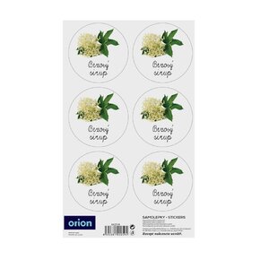 Samolepky na fľaše Bezový sirup