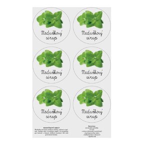 Samolepky na fľaše Meduňkový sirup