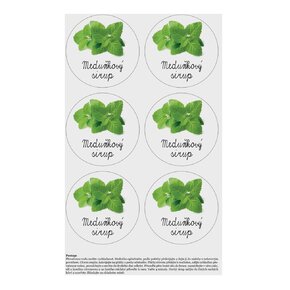 Samolepky na fľaše Meduňkový sirup