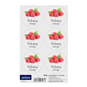 Samolepky na fľaše Malinový sirup