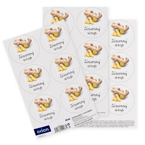 Samolepky na fľaše Zázvorový sirup