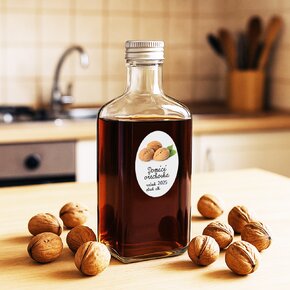 Samolepky na fľaše Domáca orechovka