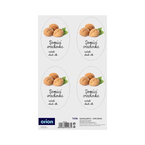 Samolepky na fľaše Domáca orechovka