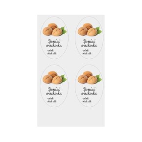 Samolepky na fľaše Domáca orechovka