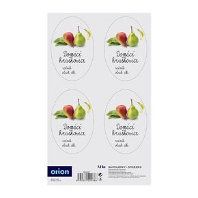 Samolepky na fľaše Domáca hruškovica 