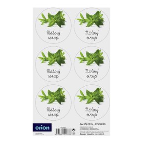 Samolepky na fľaše Mátový sirup