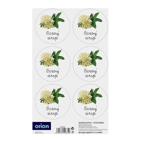 Samolepky na fľaše Bazový sirup