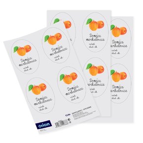 Samolepky na fľaše Domáca meruľovica