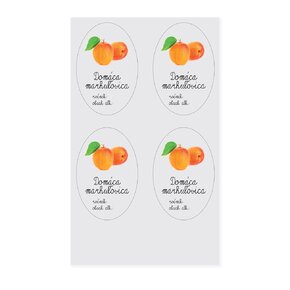 Samolepky na fľaše Domáca meruľovica