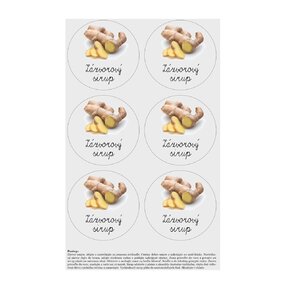 Samolepky na fľaše Zázvorový sirup