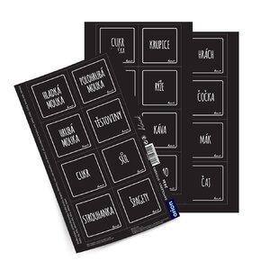 Samolepky na dózy BLACK