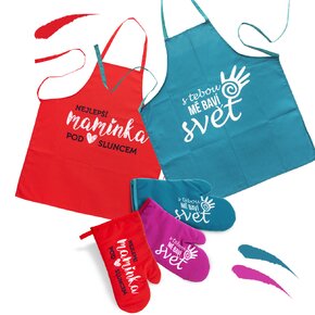 Kuchynská zástera S TEBOU MA BAVÍ SVET