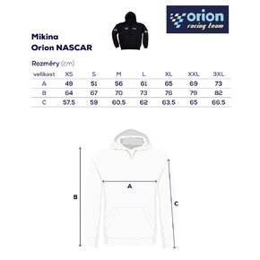 Mikina s kapucňou Orion NASCAR veľ. XL