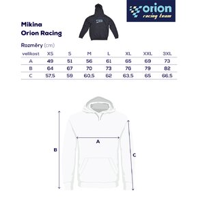 Mikina s kapucňou Orion RACING veľ. L