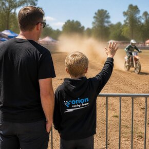 Mikina detská s kapucňou Orion RACING veľ. 7-8 rokov